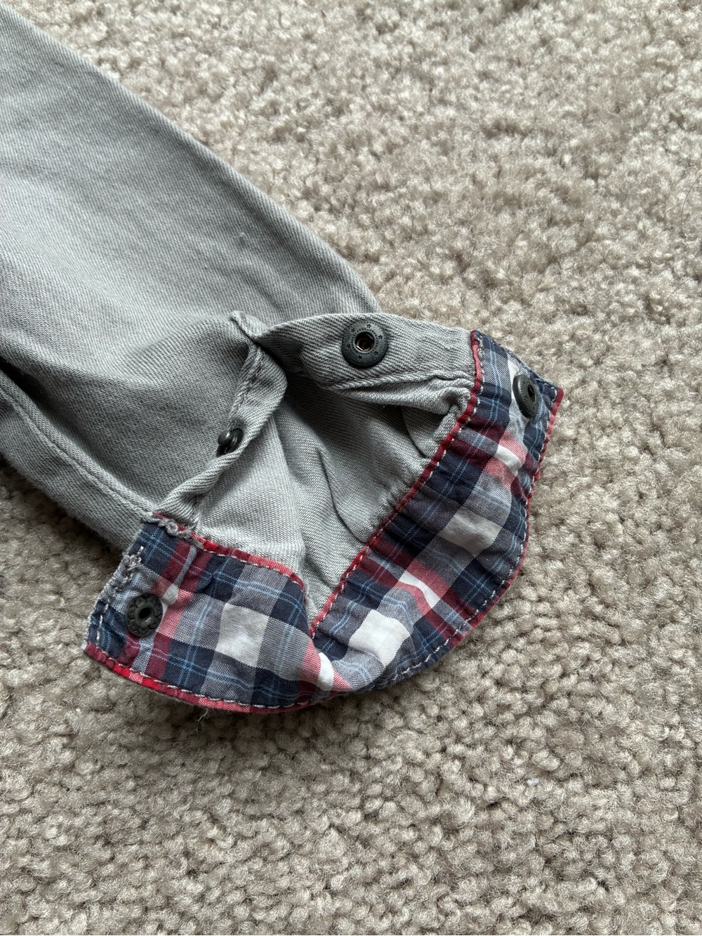 Obaibi Gray Fox Patch Button-Down Shirt for Kids - Picture 5 of 7